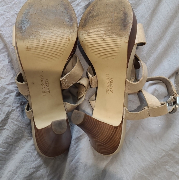 FRANCO SARTO MOPED tan Leather Sandal womens 7.5. - Picture 10 of 12